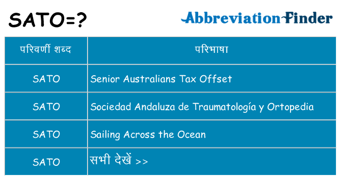 sato का क्या अर्थ है