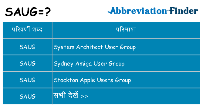 saug का क्या अर्थ है