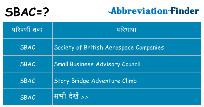 sbac का क्या अर्थ है