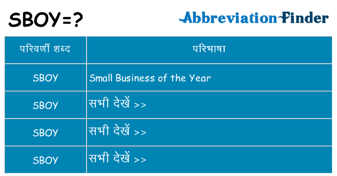 sboy का क्या अर्थ है