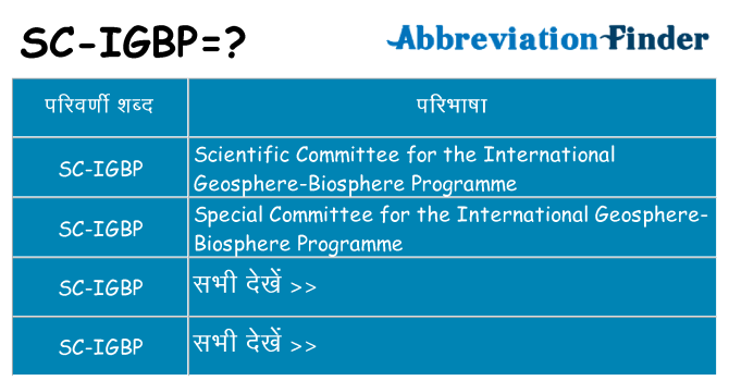 sc-igbp का क्या अर्थ है