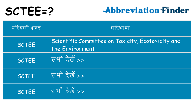 sctee का क्या अर्थ है
