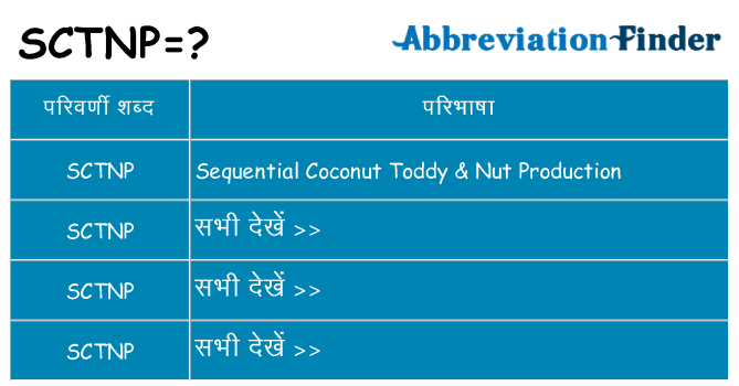 sctnp का क्या अर्थ है