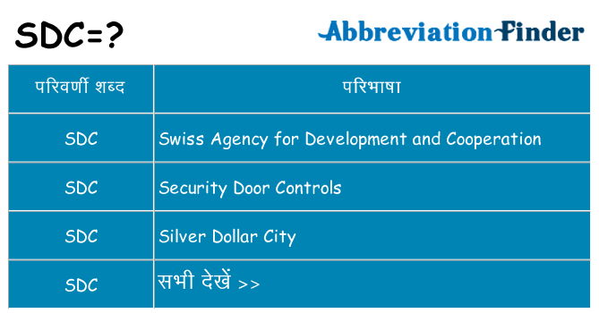 sdc का क्या अर्थ है