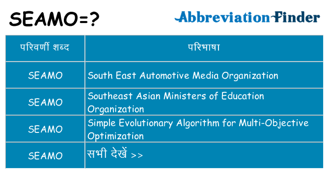 seamo का क्या अर्थ है