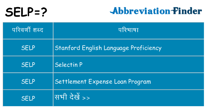 selp का क्या अर्थ है