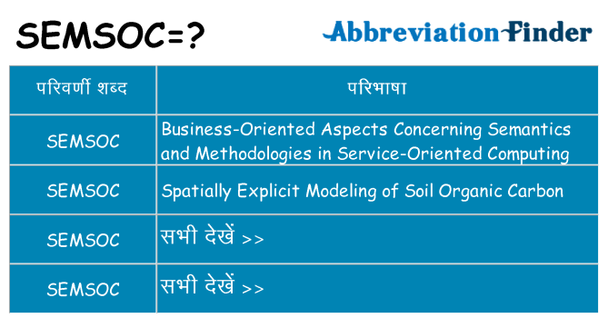 semsoc का क्या अर्थ है