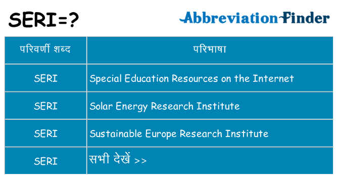 seri का क्या अर्थ है