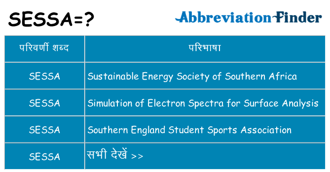 sessa का क्या अर्थ है