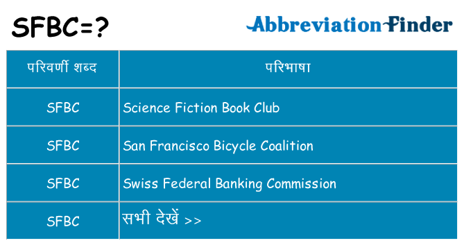 sfbc का क्या अर्थ है