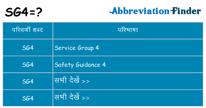 sg4 का क्या अर्थ है