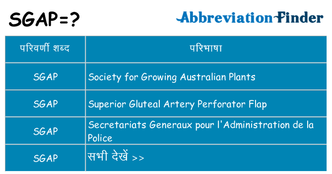 sgap का क्या अर्थ है