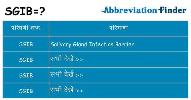 sgib का क्या अर्थ है