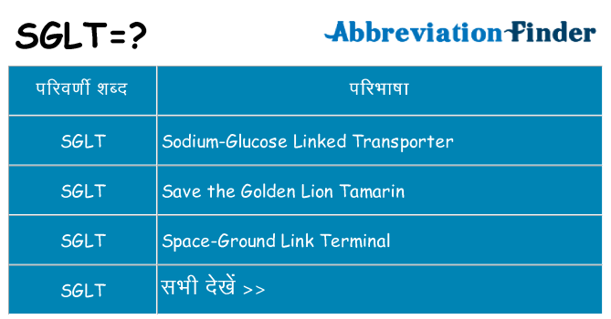 sglt का क्या अर्थ है