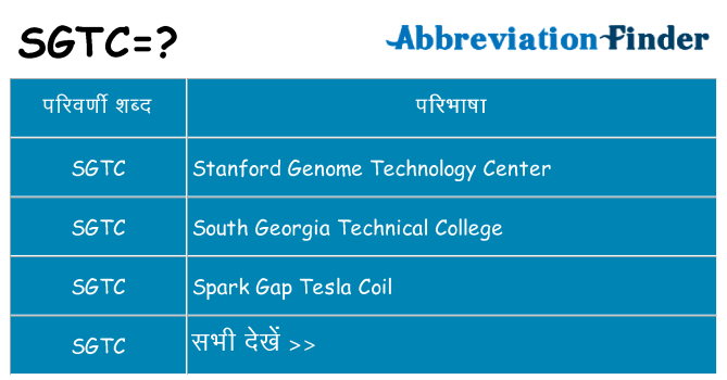 sgtc का क्या अर्थ है