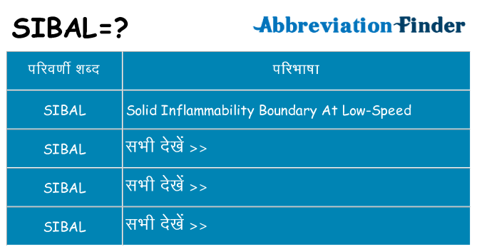 sibal का क्या अर्थ है