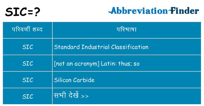 sic का क्या अर्थ है