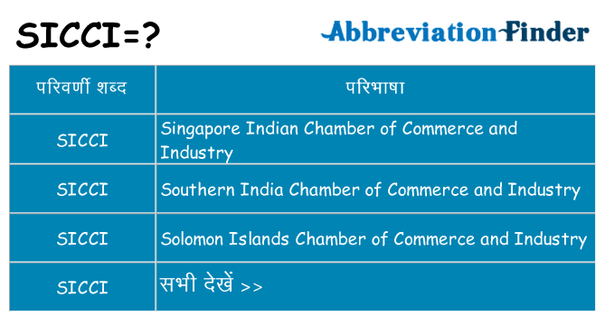 sicci का क्या अर्थ है
