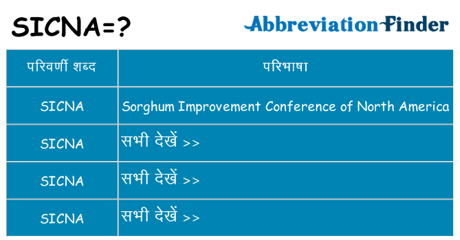 sicna का क्या अर्थ है