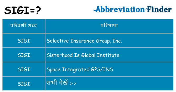 sigi का क्या अर्थ है