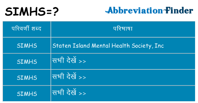 simhs का क्या अर्थ है