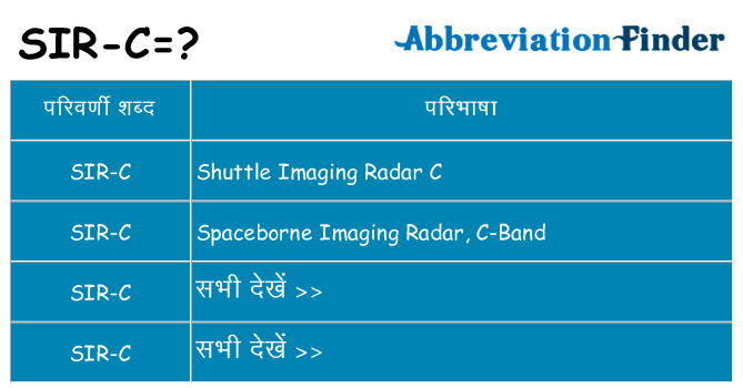 sir-c का क्या अर्थ है