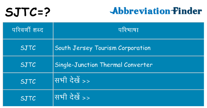 sjtc का क्या अर्थ है