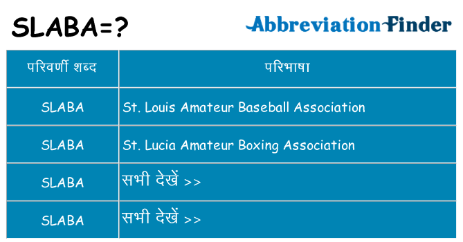 slaba का क्या अर्थ है