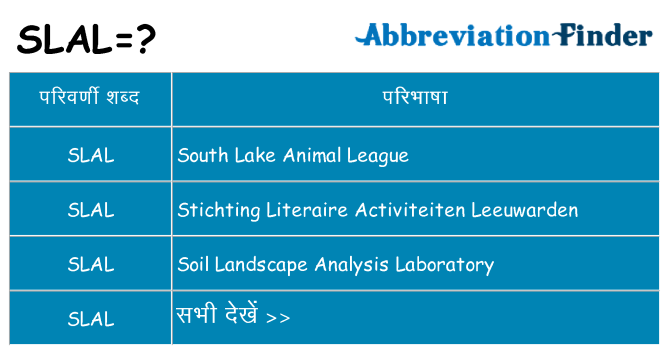 slal का क्या अर्थ है