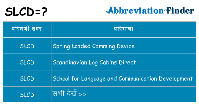 slcd का क्या अर्थ है