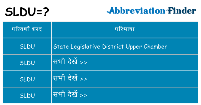 sldu का क्या अर्थ है