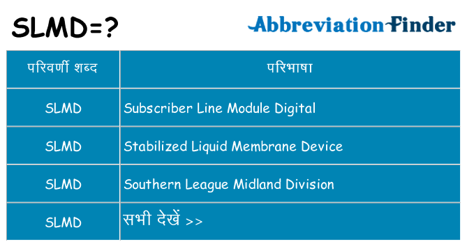 slmd का क्या अर्थ है