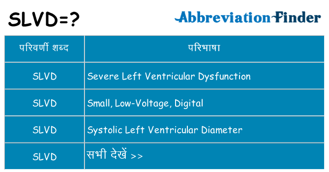 slvd का क्या अर्थ है