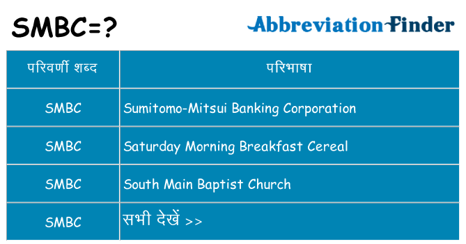 smbc का क्या अर्थ है