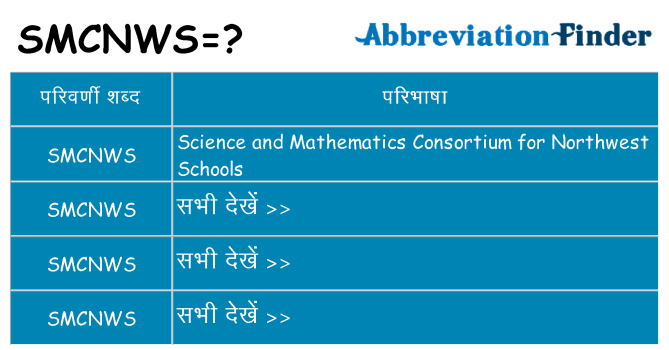 smcnws का क्या अर्थ है