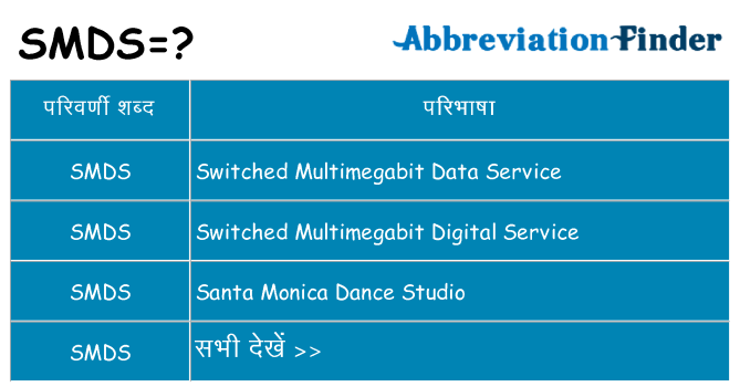 smds का क्या अर्थ है