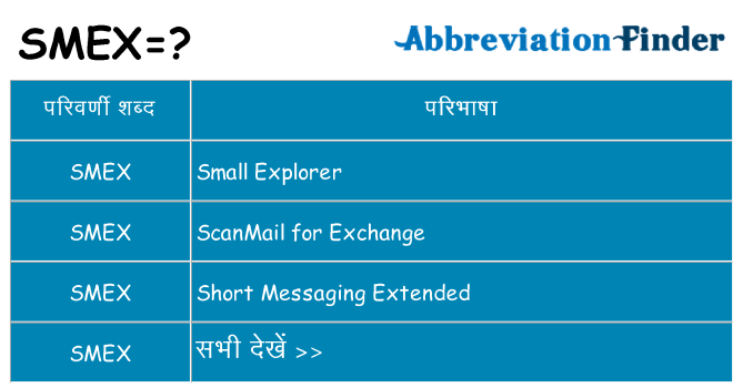 smex का क्या अर्थ है