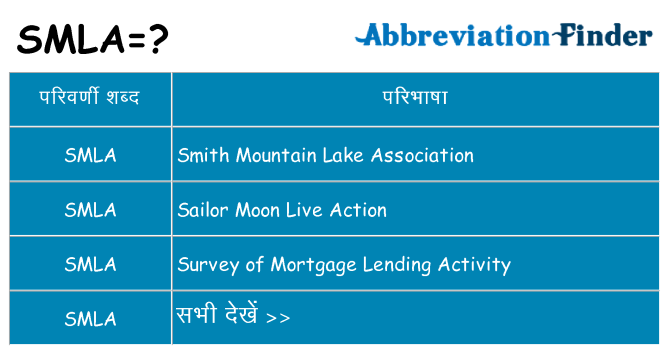 smla का क्या अर्थ है