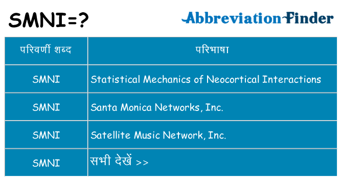 smni का क्या अर्थ है