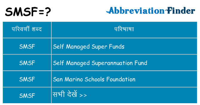 smsf का क्या अर्थ है