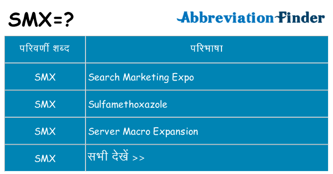 smx का क्या अर्थ है