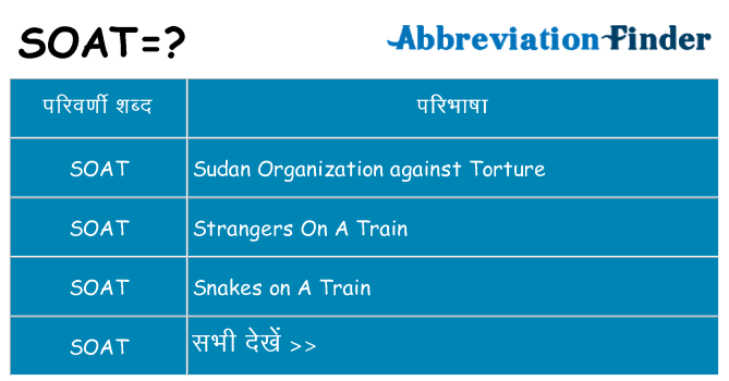 soat का क्या अर्थ है