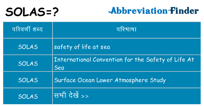 solas का क्या अर्थ है