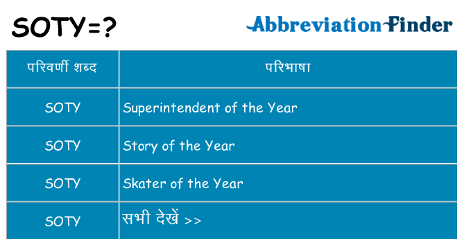 soty का क्या अर्थ है