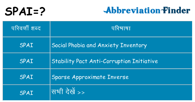 spai का क्या अर्थ है