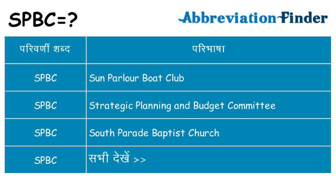 spbc का क्या अर्थ है