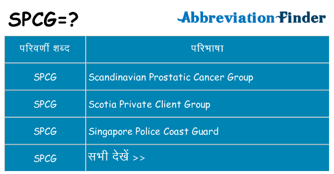 spcg का क्या अर्थ है