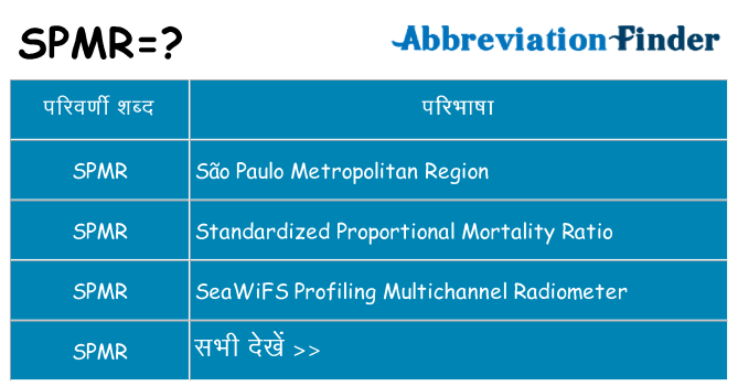 spmr का क्या अर्थ है