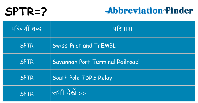 sptr का क्या अर्थ है