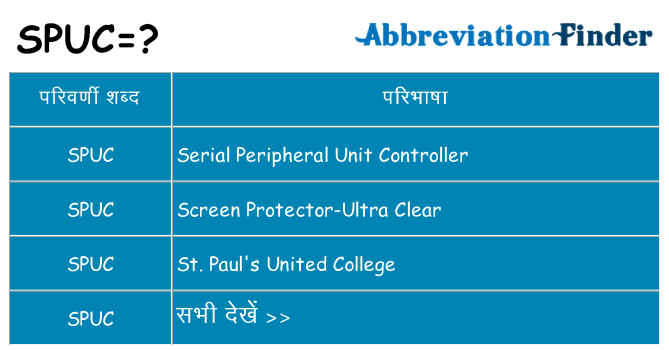 spuc का क्या अर्थ है